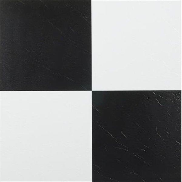Achim Importing Achim Importing FTVSO10345 12 x 12 in. Tivoli Black & White Self Adhesive Vinyl Floor Tile - 45 Tiles by 45 sq. ft. FTVSO10345
